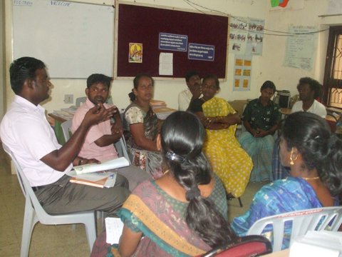 CBO Board Member Meeting Facilitated by Mr.A. Muthukumar, Counselor, TI Tiruchy